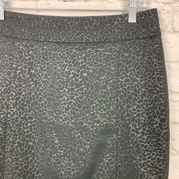 Cynthia Rowley Leopard Black Career Mini Skirt 10 - Picture 2 of 6